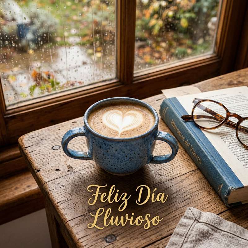 buenos dias lluviosos cafe