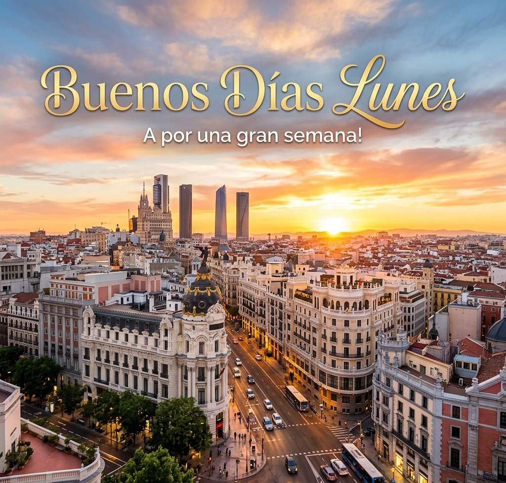 buenos dias lunes amanecer ciudad