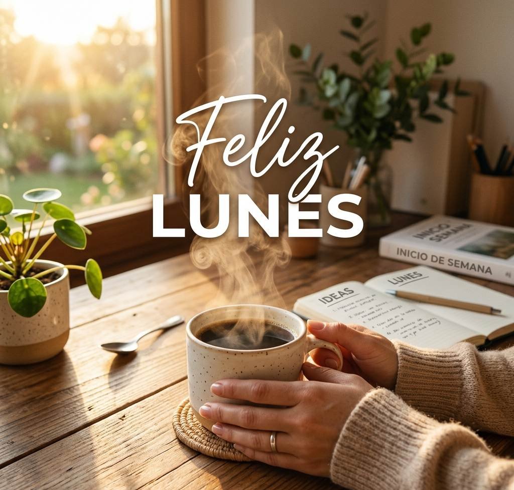 buenos dias lunes cafe luz