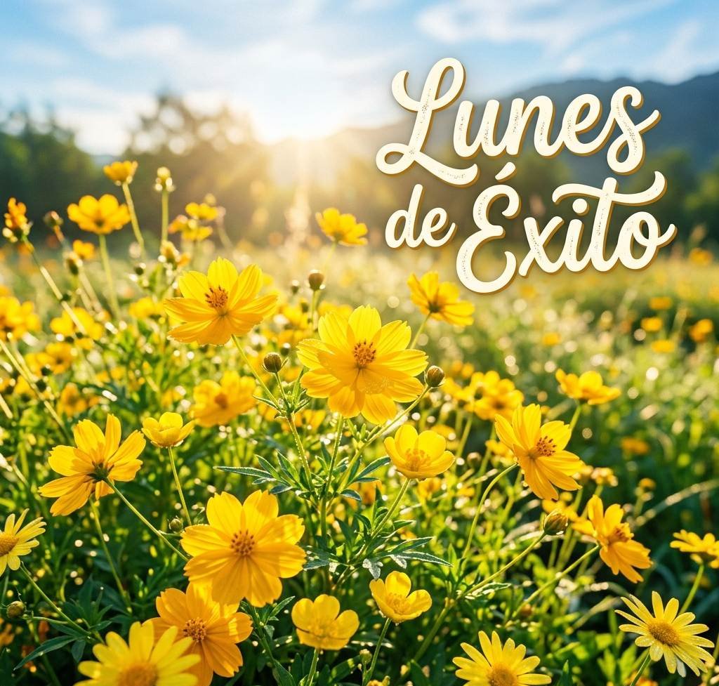buenos dias lunes flores amarillas
