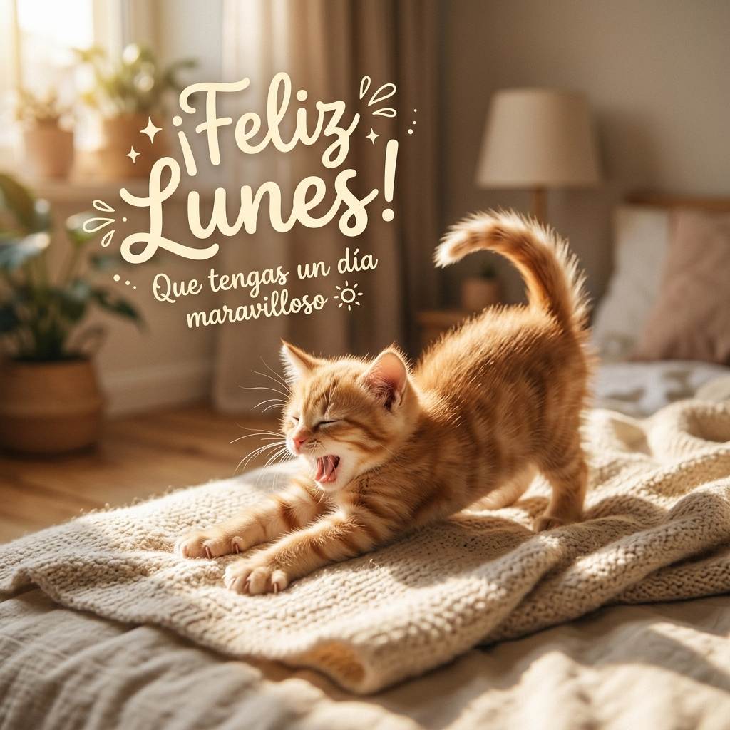 buenos dias lunes gatito
