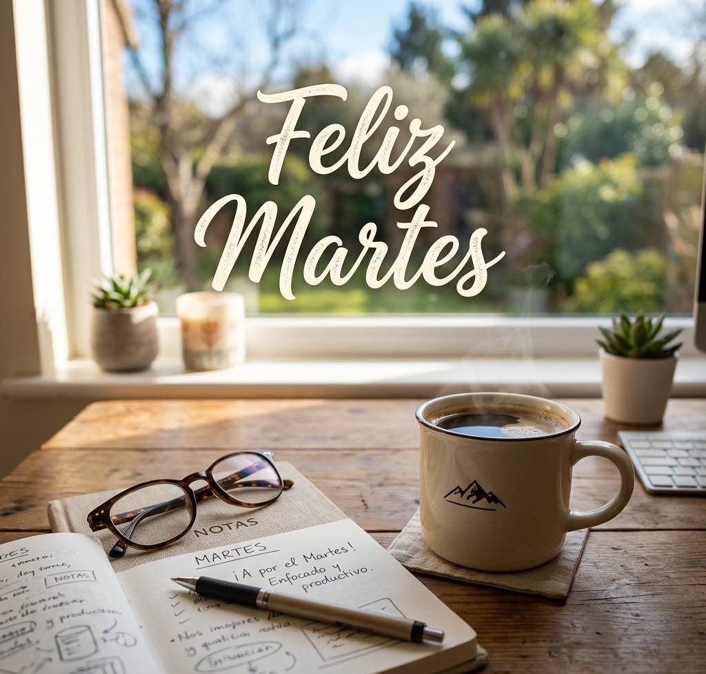 buenos dias martes cafe trabajo