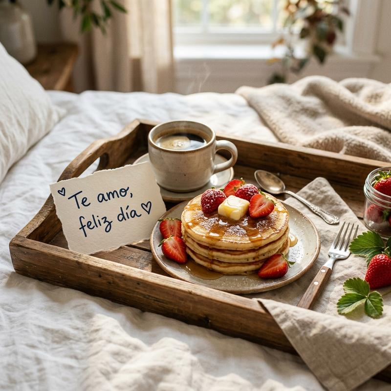 te amo feliz dia notas desayuno