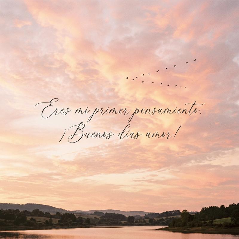 buenos dias amor cielo pastel