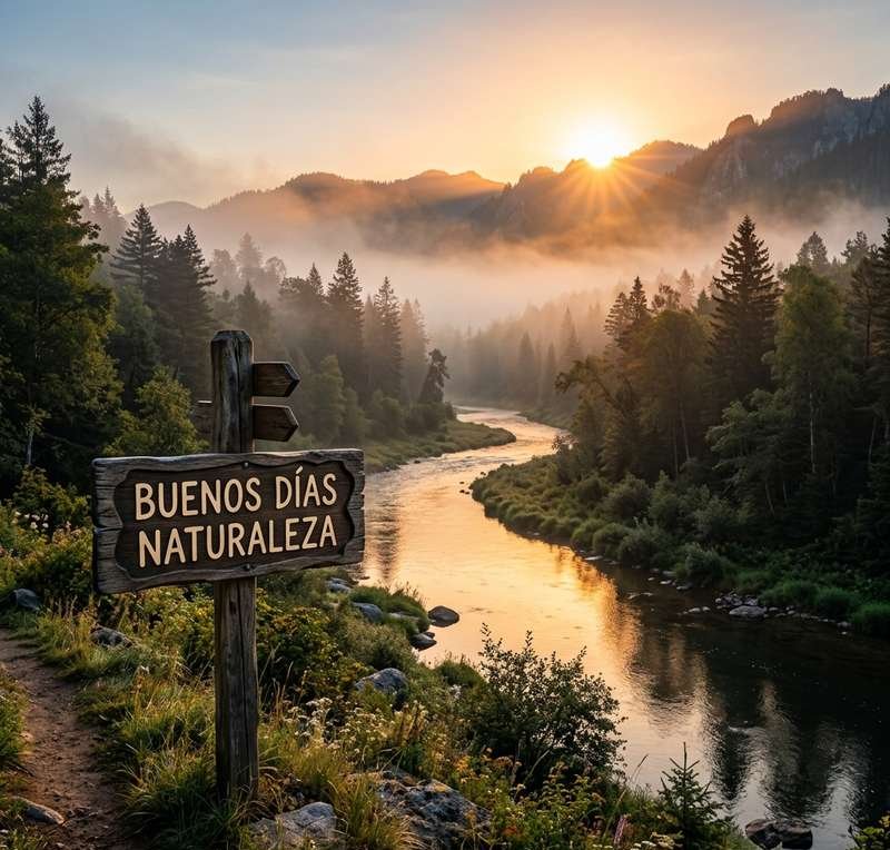 buenos dias naturaleza amanecer rio