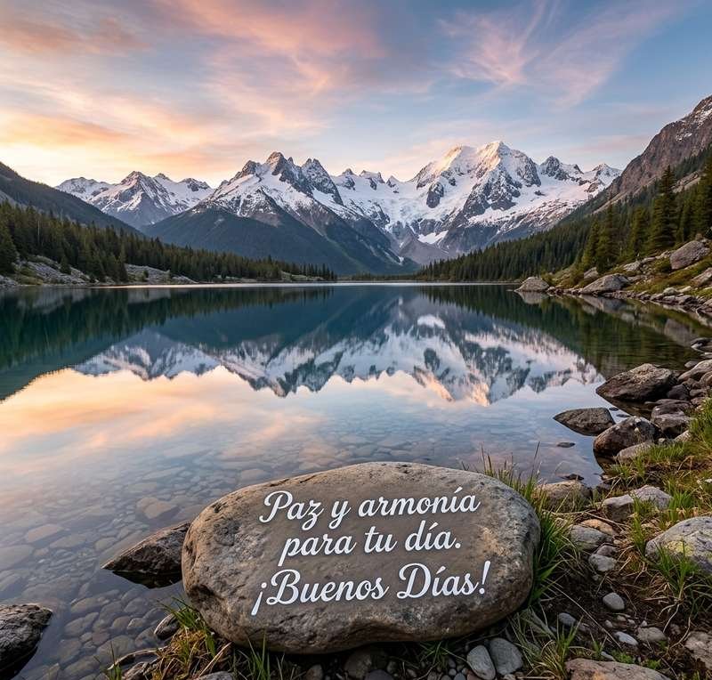 buenos dias naturaleza lago montaña