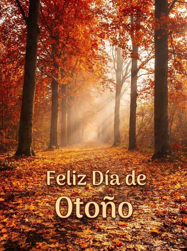 Buenos dias otono sendero bosque dorado