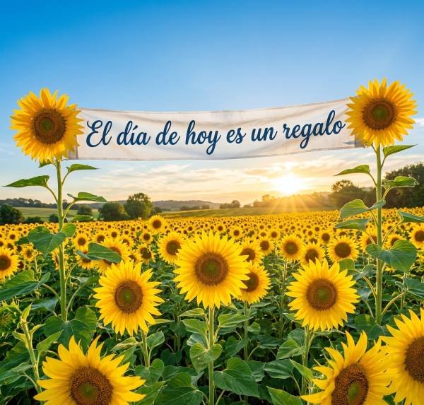 buenos dias positivos girasoles frase motivadora