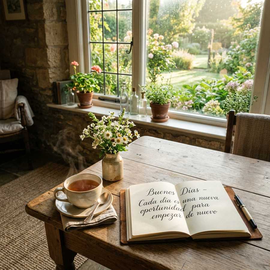 buenos dias reflexion libro abierto y te junto a la ventana nueva oportunidad