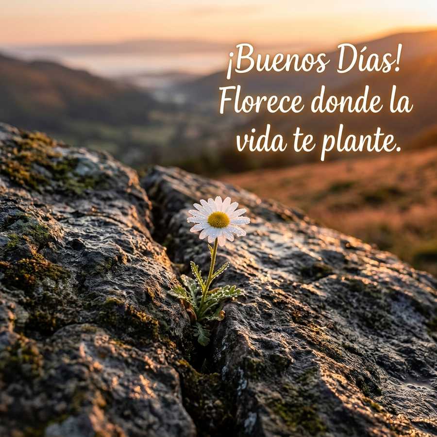 buenos dias reflexion flor silvestre florece donde la vida te plante