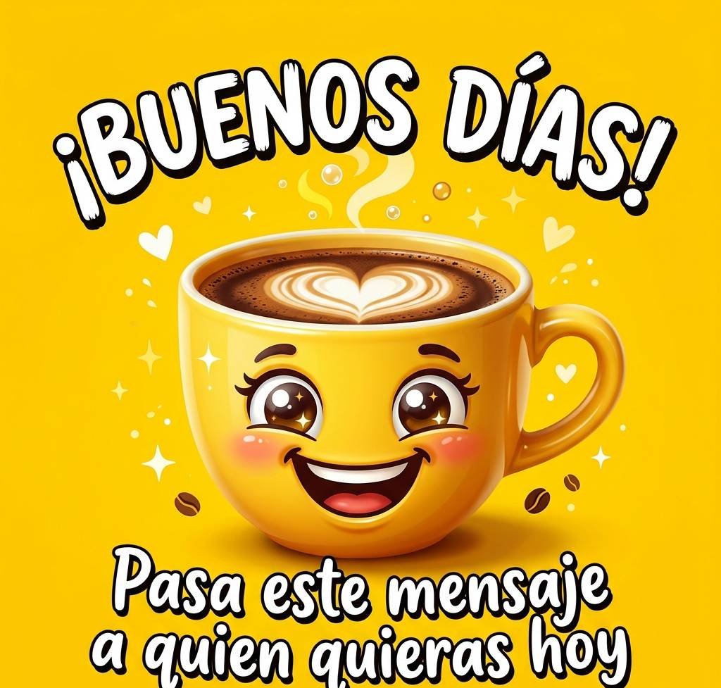 buenos dias whatsapp emoji café