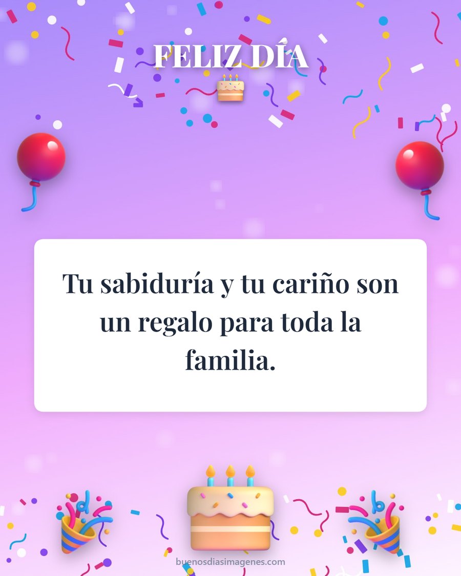 postal de cumpleaños para abuelos con tarta