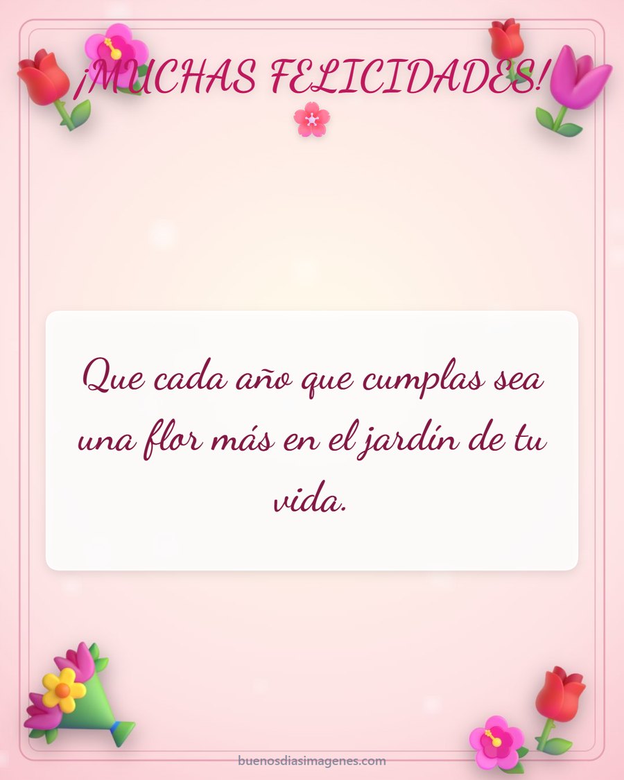postal de feliz cumpleaños con rosas