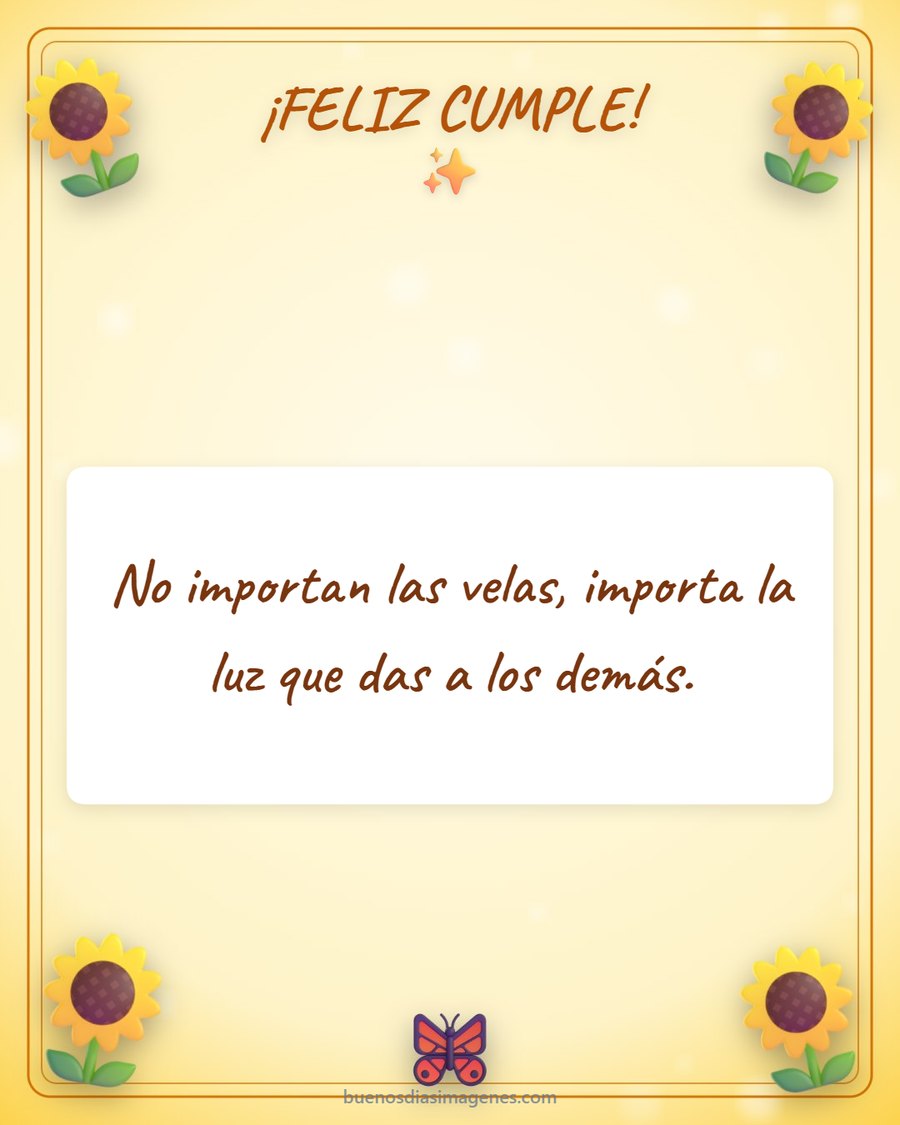 tarjeta de cumpleaños original con girasoles