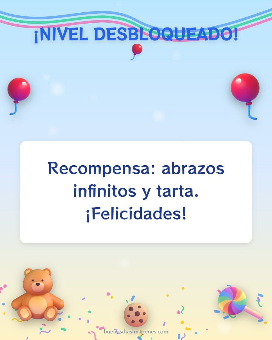 tarjeta de cumpleaños original nivel desbloqueado gamer