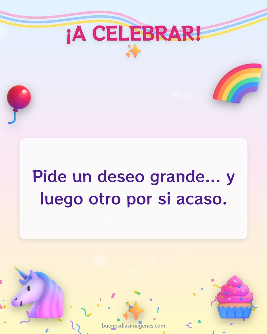 tarjeta de cumpleaños original con unicornio