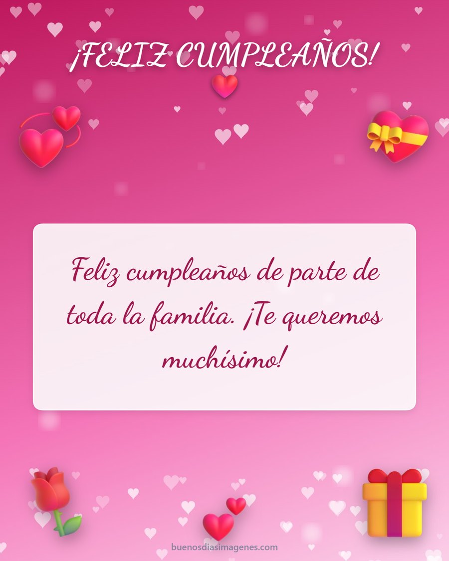 tarjeta de cumpleaños para whatsapp de parte de la familia