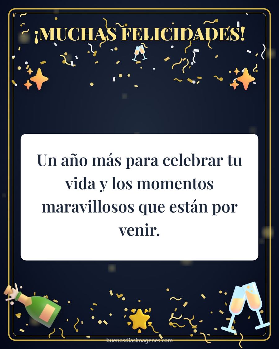 tarjeta de felicitacion de cumpleaños elegante dorada