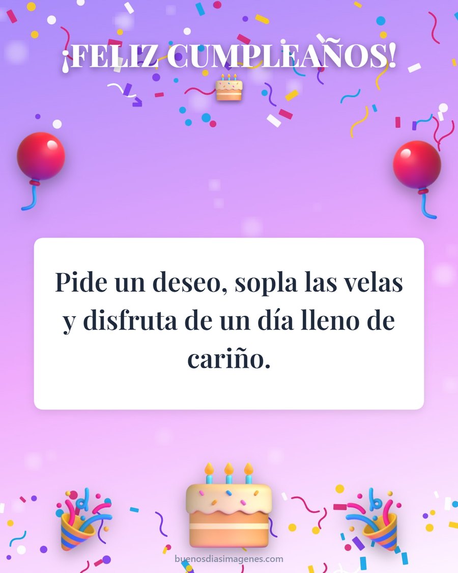 tarjeta de feliz cumpleaños con tarta y velas